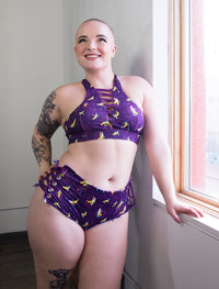 *OOPSIES* Banana Splits Purple Criss Cross Bra